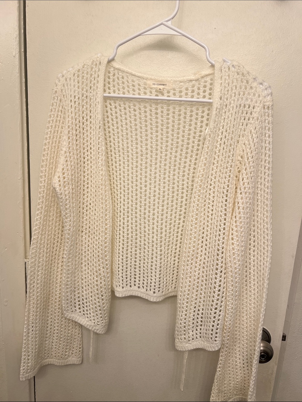 Women’s Cream Open-Knit Cardigan